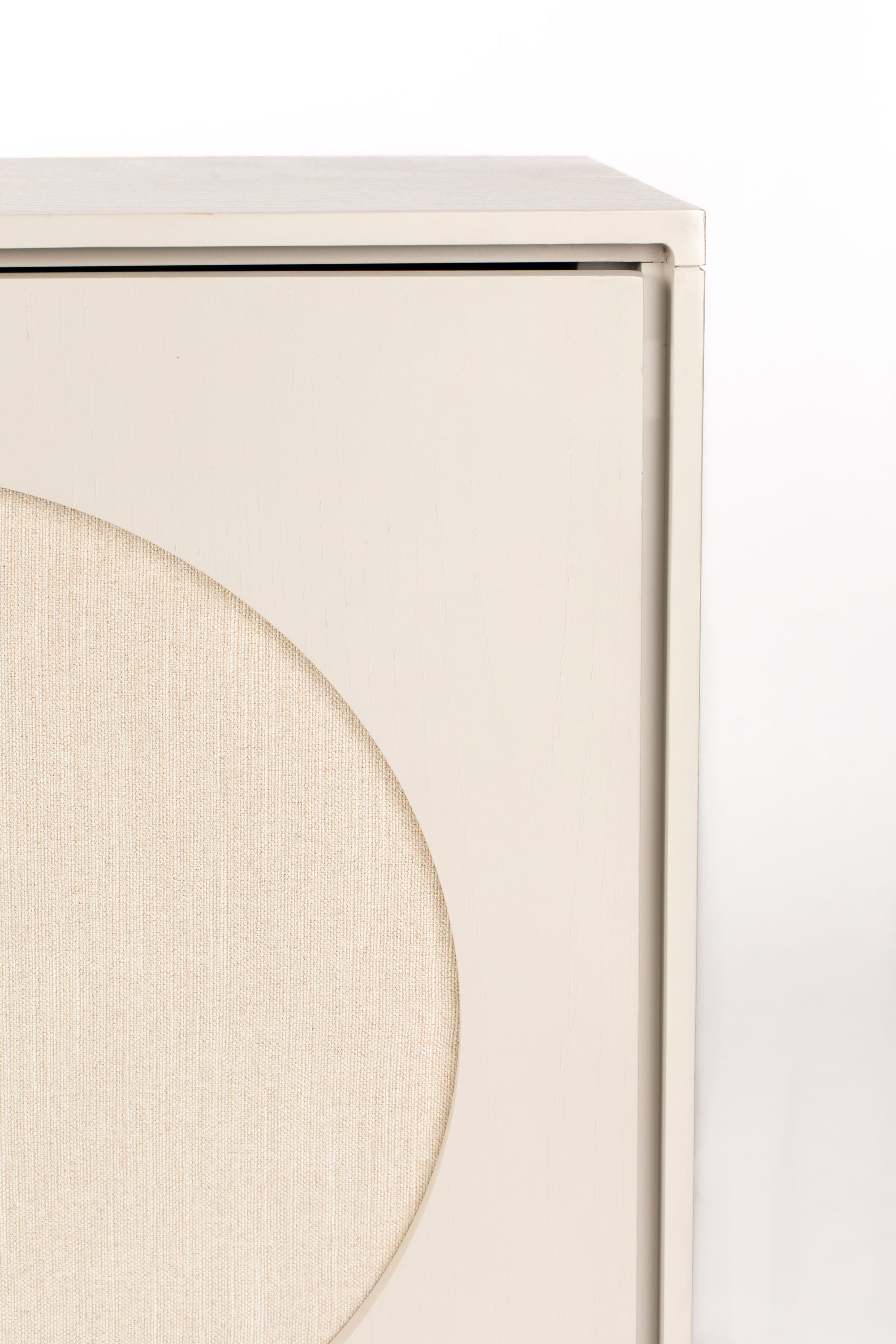 Zuiver Twin Acacia Wood & Fabric Circles Sideboard